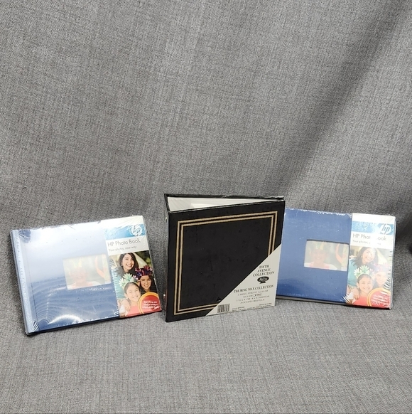 HP Other - 2 HP Photo Books and 1 Two Ring Photo Book. Brand New Sealed